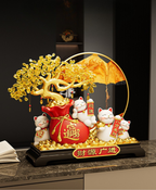 Golden Wealth & Blessings Decor with Gift Box