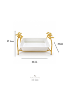 Golden Petal Serving Dish