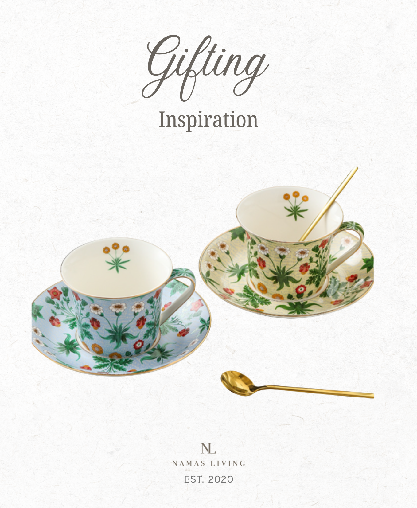 GIFTING INSPIRATION - Serena Tea Cup & Saucer Set Pocelain