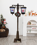 Santa & Snowman Musical Street Lantern