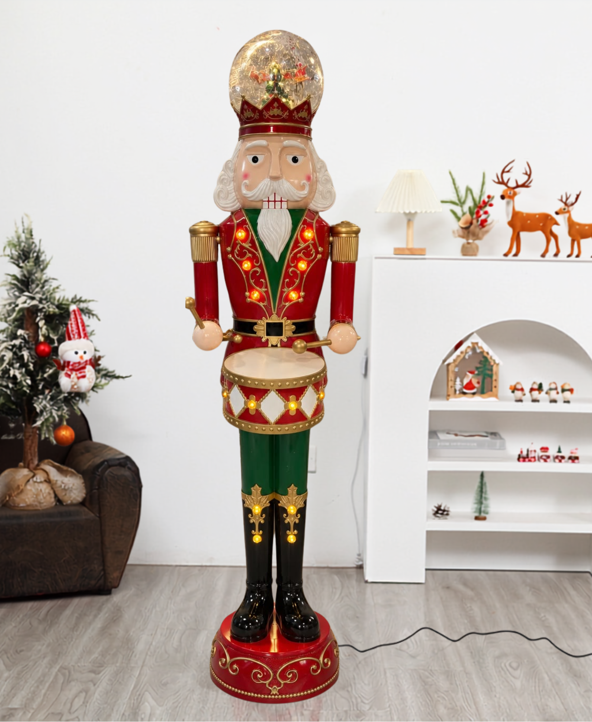 Royal Musical Drum Snow Globe Nutcracker