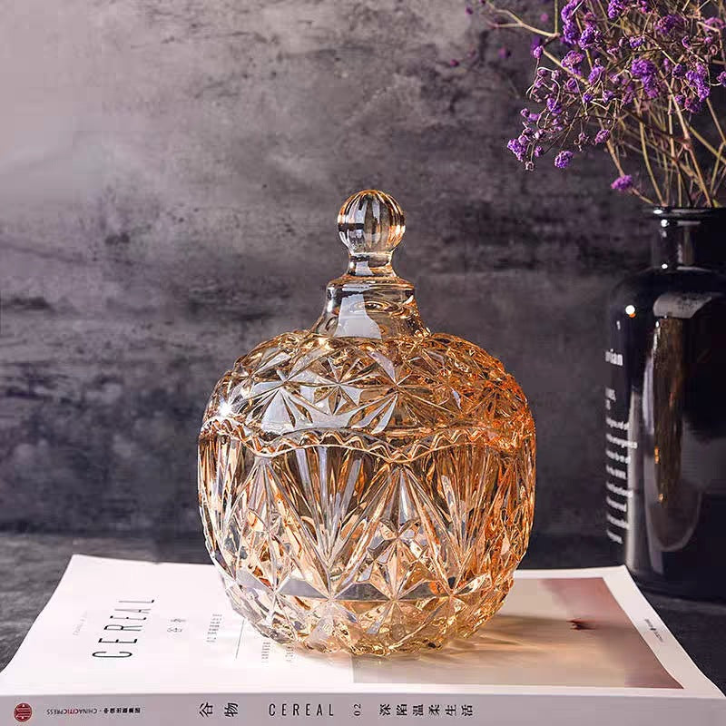 Amber Crystal Jar Storage