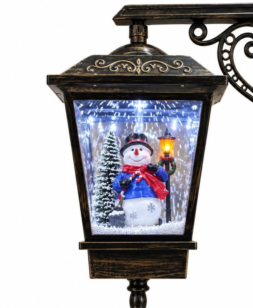 Santa & Snowman Musical Street Lantern