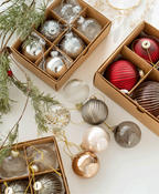 Elegant Glass Christmas Ornament Set