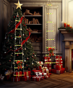 Santa Climbing Ladder Light