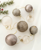 Elegant Glass Christmas Ornament Set