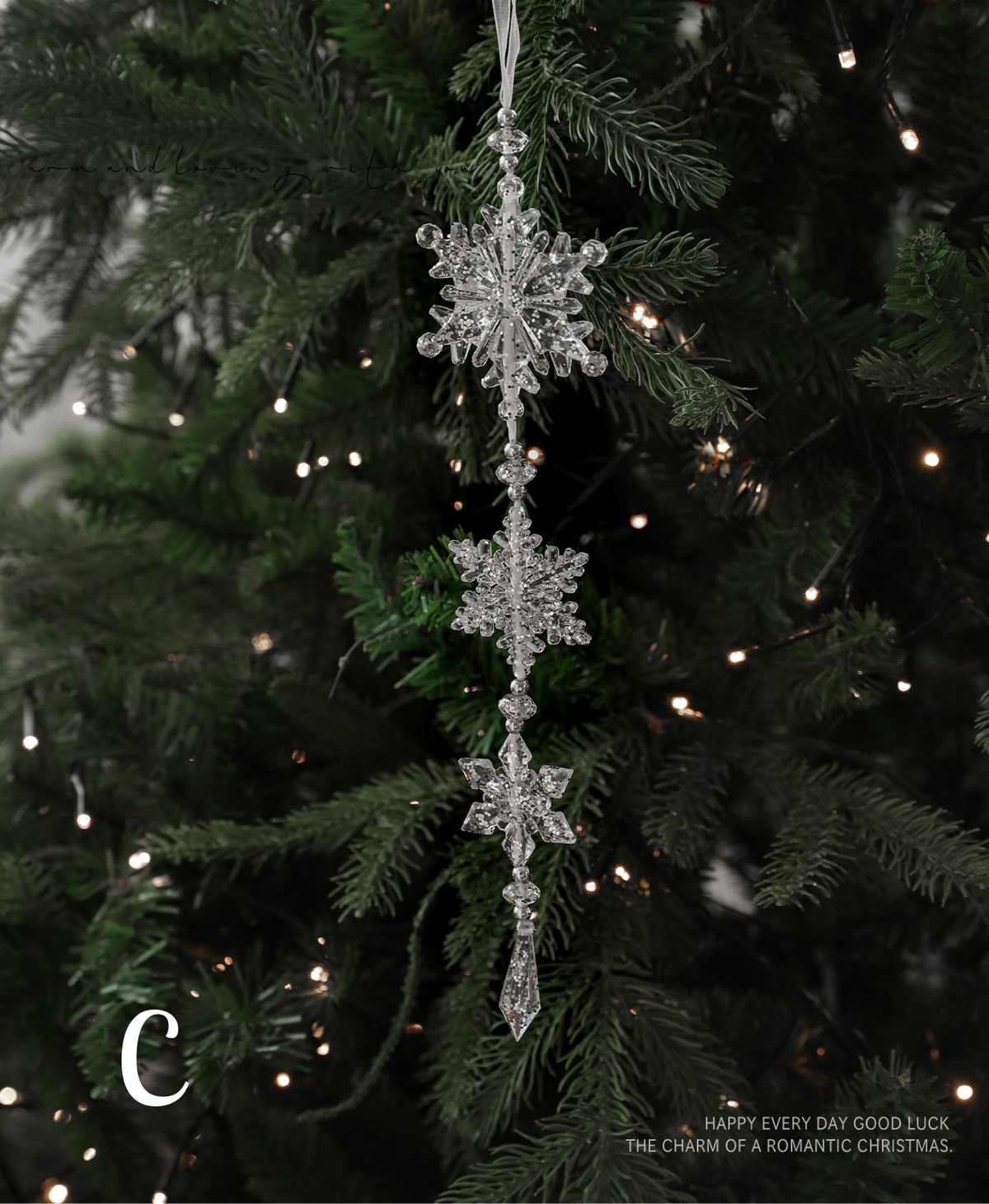 Crystal Snowflake Tree Ornament