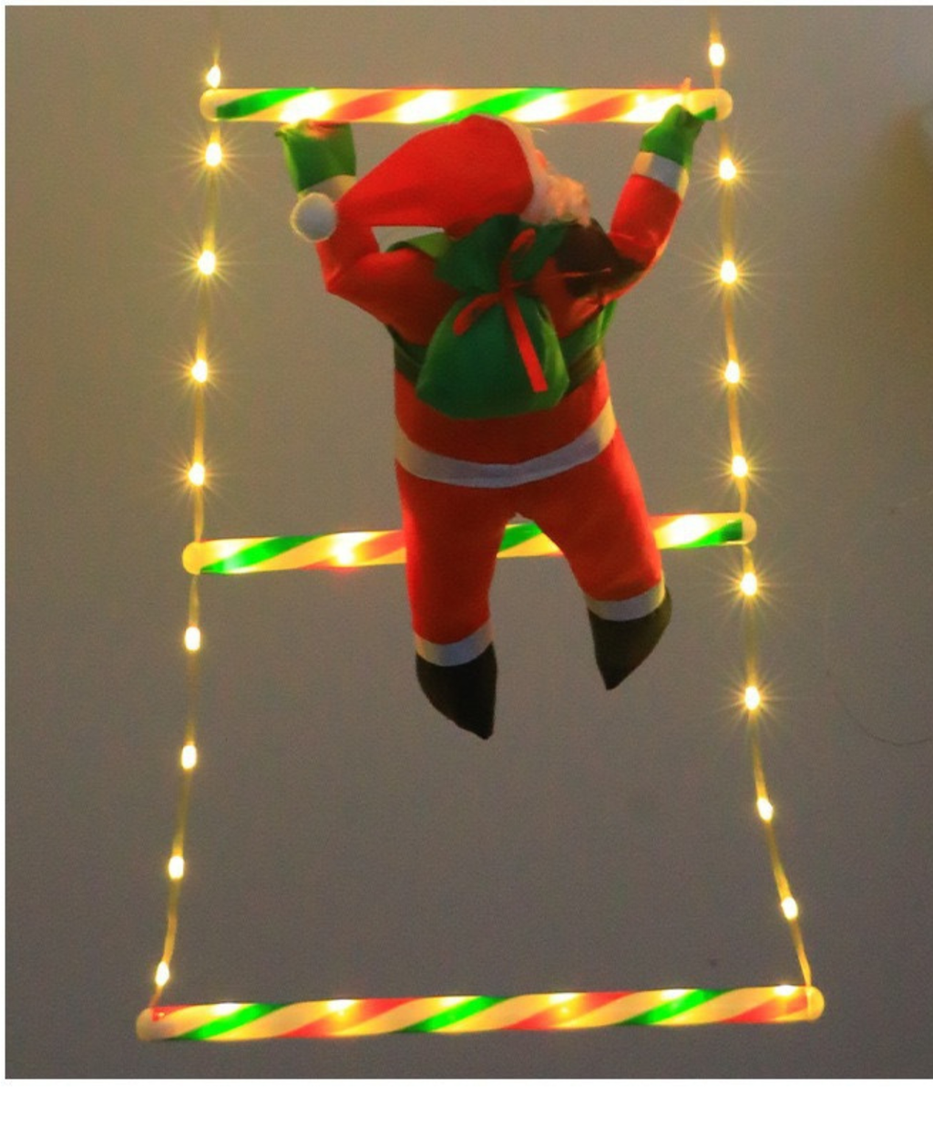 Santa Climbing Ladder Light
