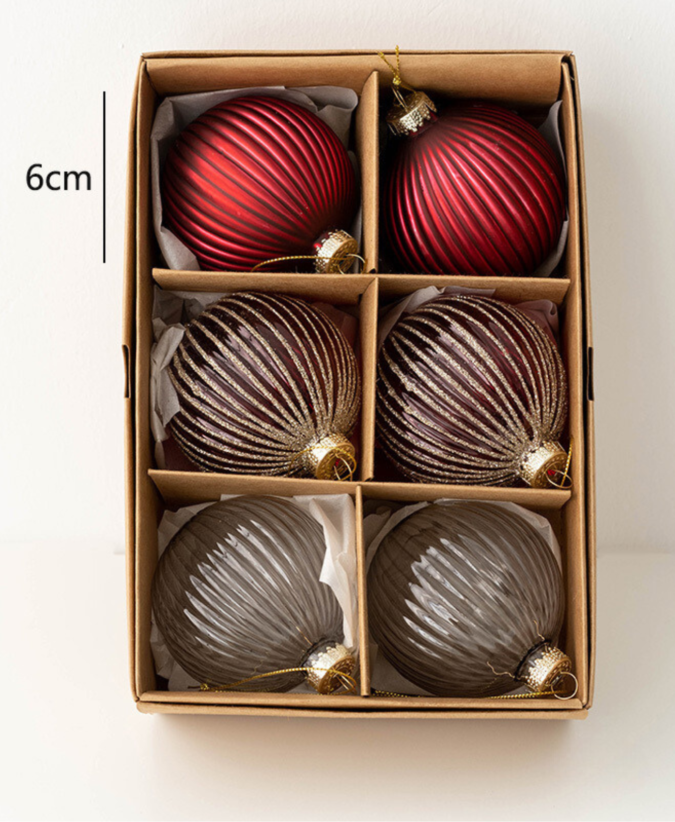 Elegant Glass Christmas Ornament Set