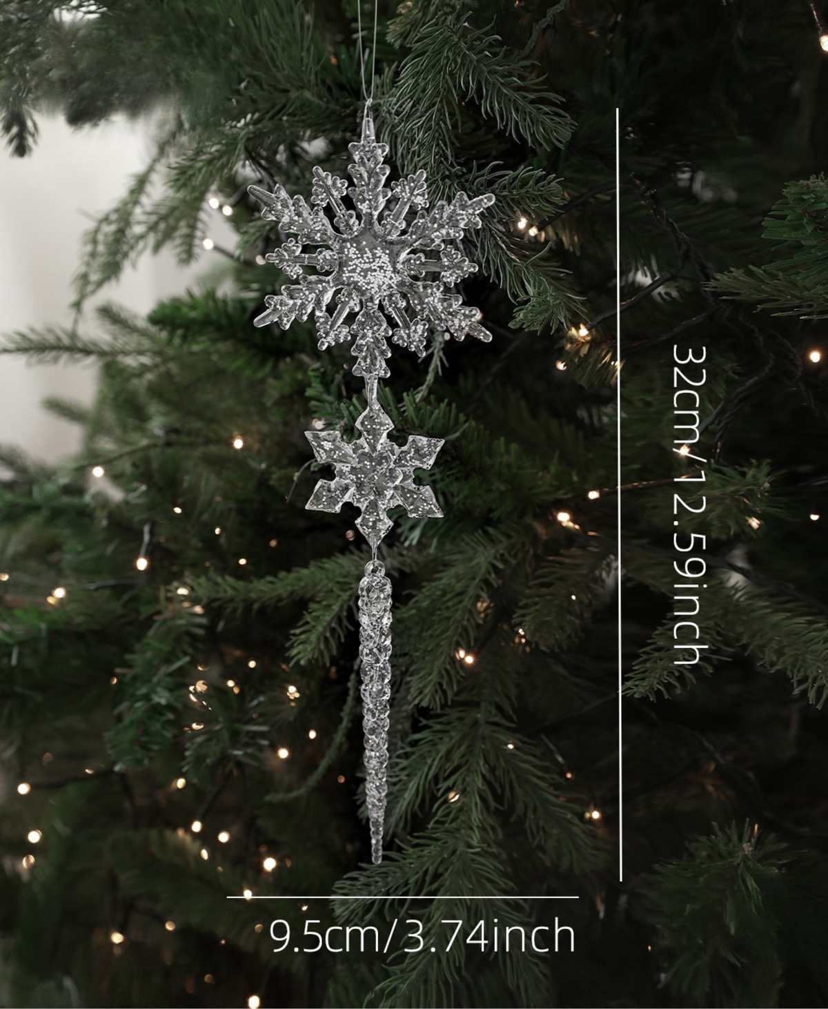 Crystal Snowflake Tree Ornament