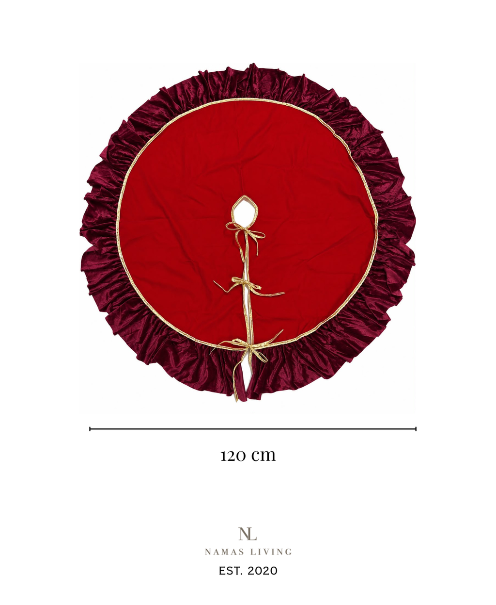 Red & Burgundy Velvet Tree Skirt