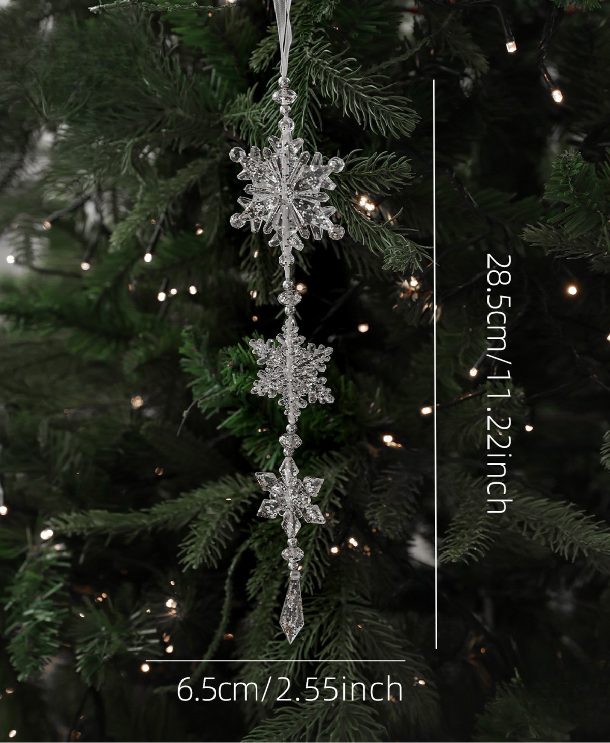 Crystal Snowflake Tree Ornament