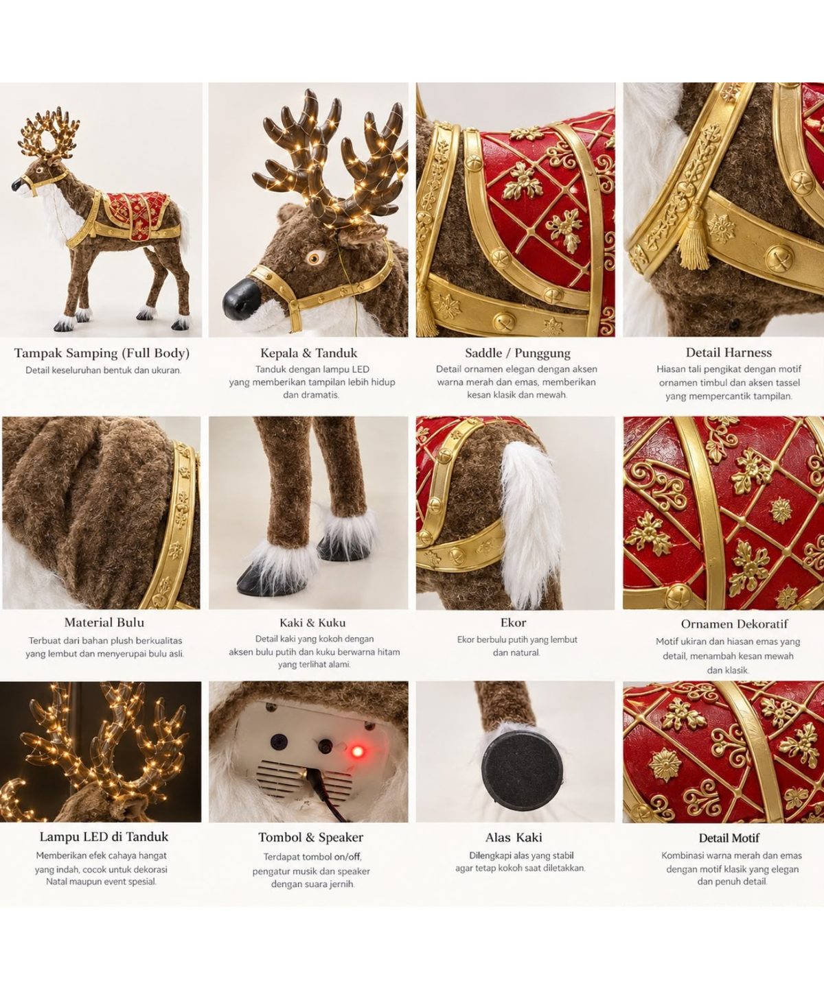 Animated Musical Reindeer Holiday Decor