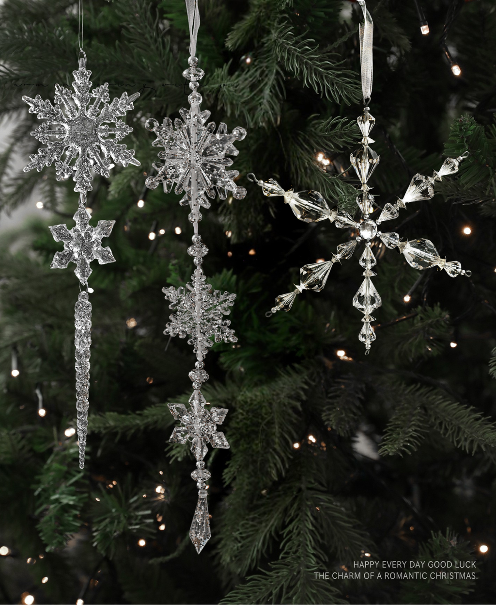 Crystal Snowflake Tree Ornament