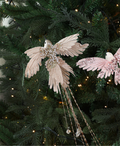 Champagne Gold Bird Tree Clip Ornament