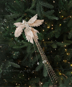 Champagne Gold Bird Tree Clip Ornament