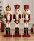 Burgundy & Gold Nutcracker - 38 cm