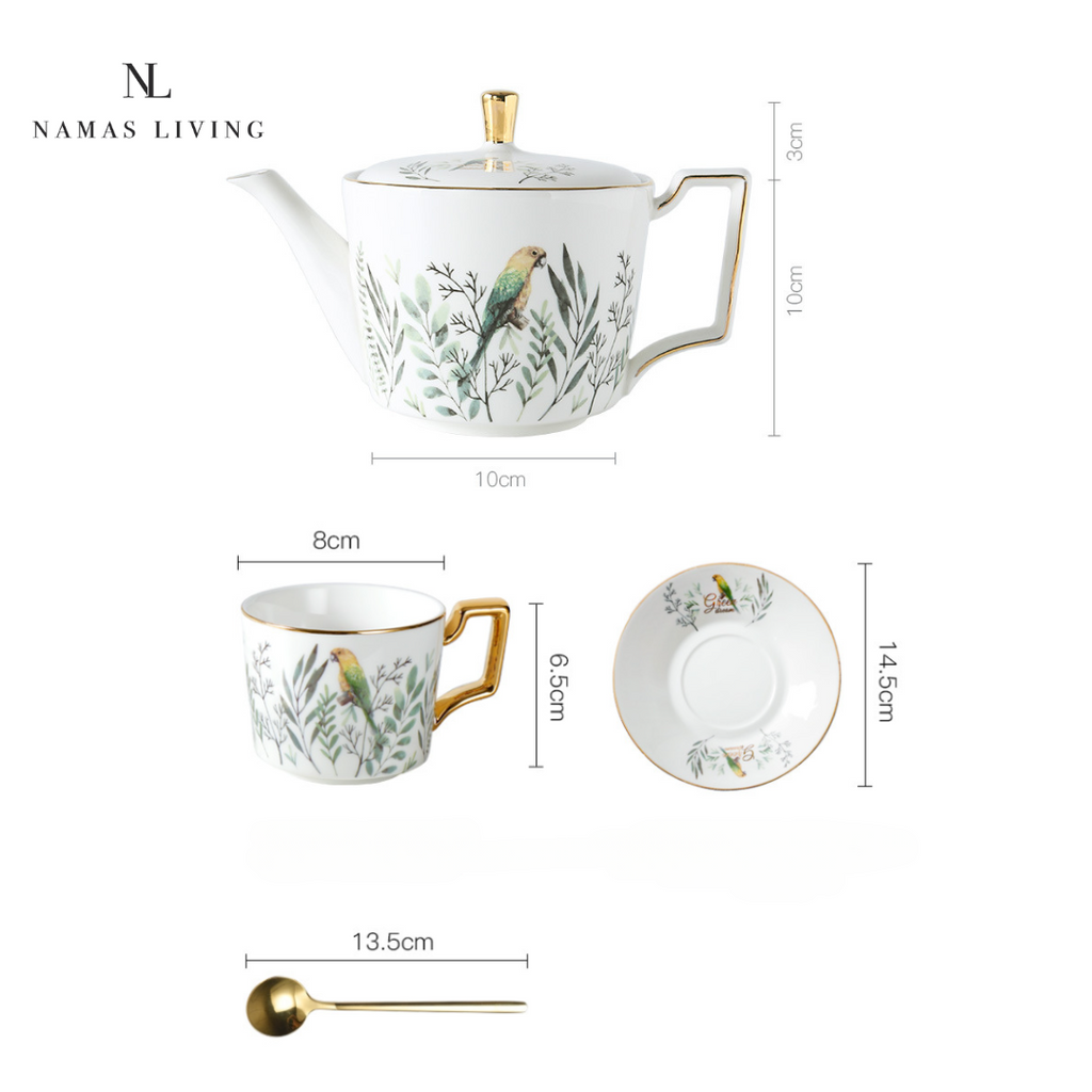 Bird and Bloom Tea and Coffee Set