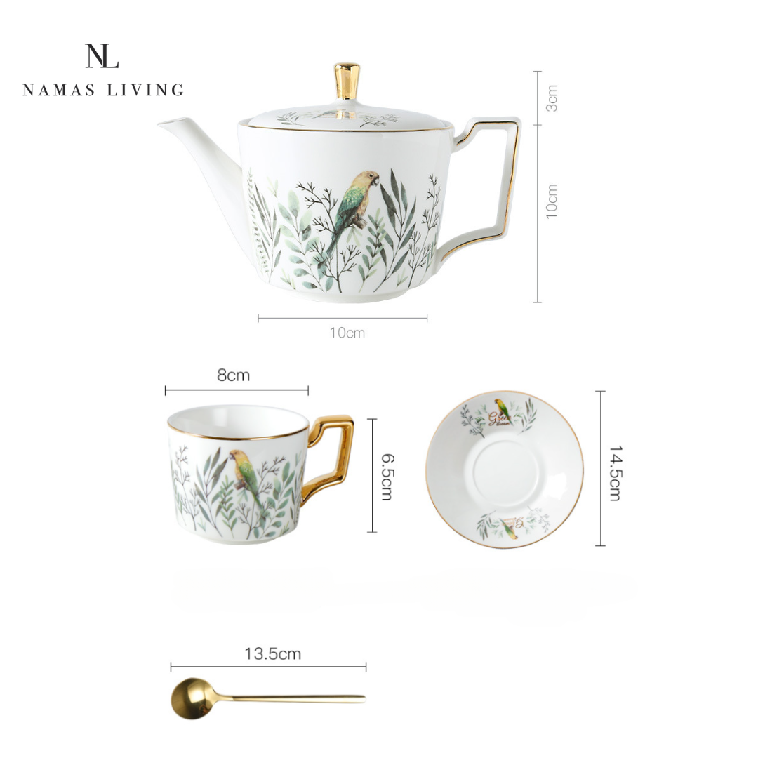Bird and Bloom Tea and Coffee Set
