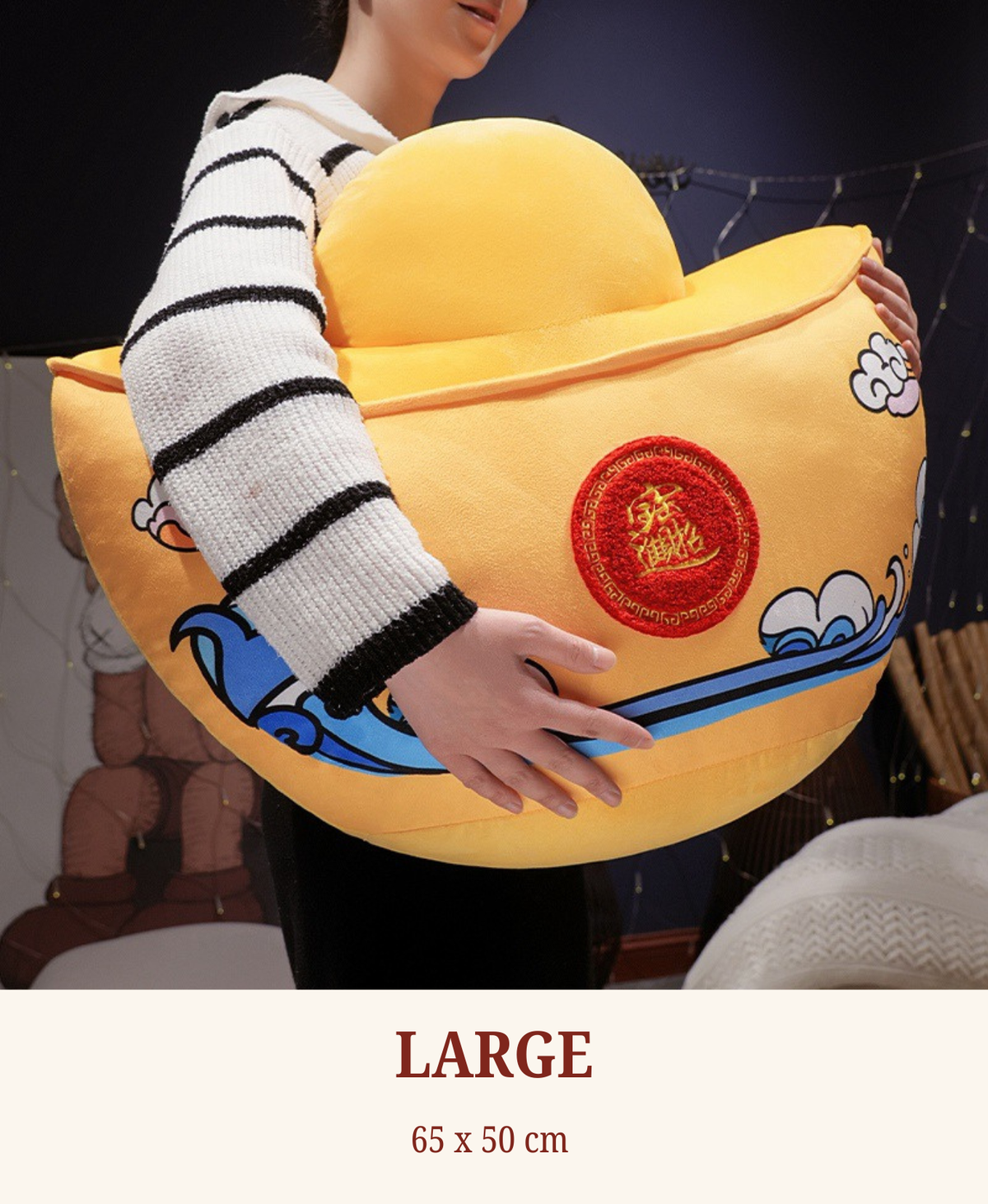 Yuanbao Fortune Cushion Pillow