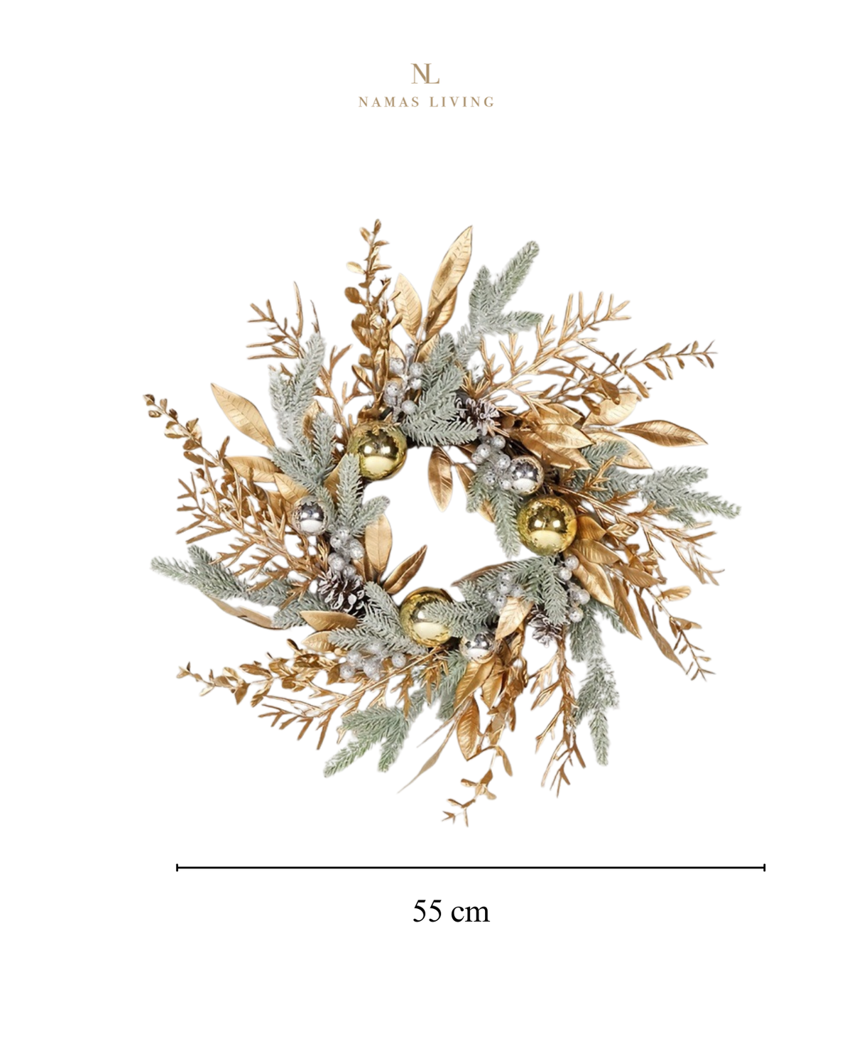 Silver & Gold Frost Wreath