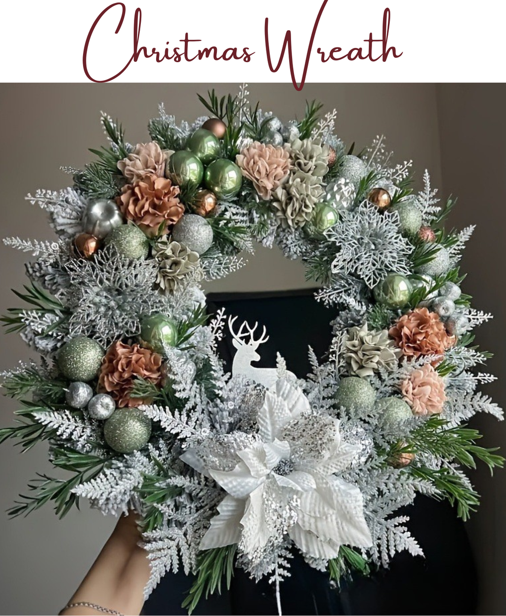 Sage Blossom Christmas Wreath