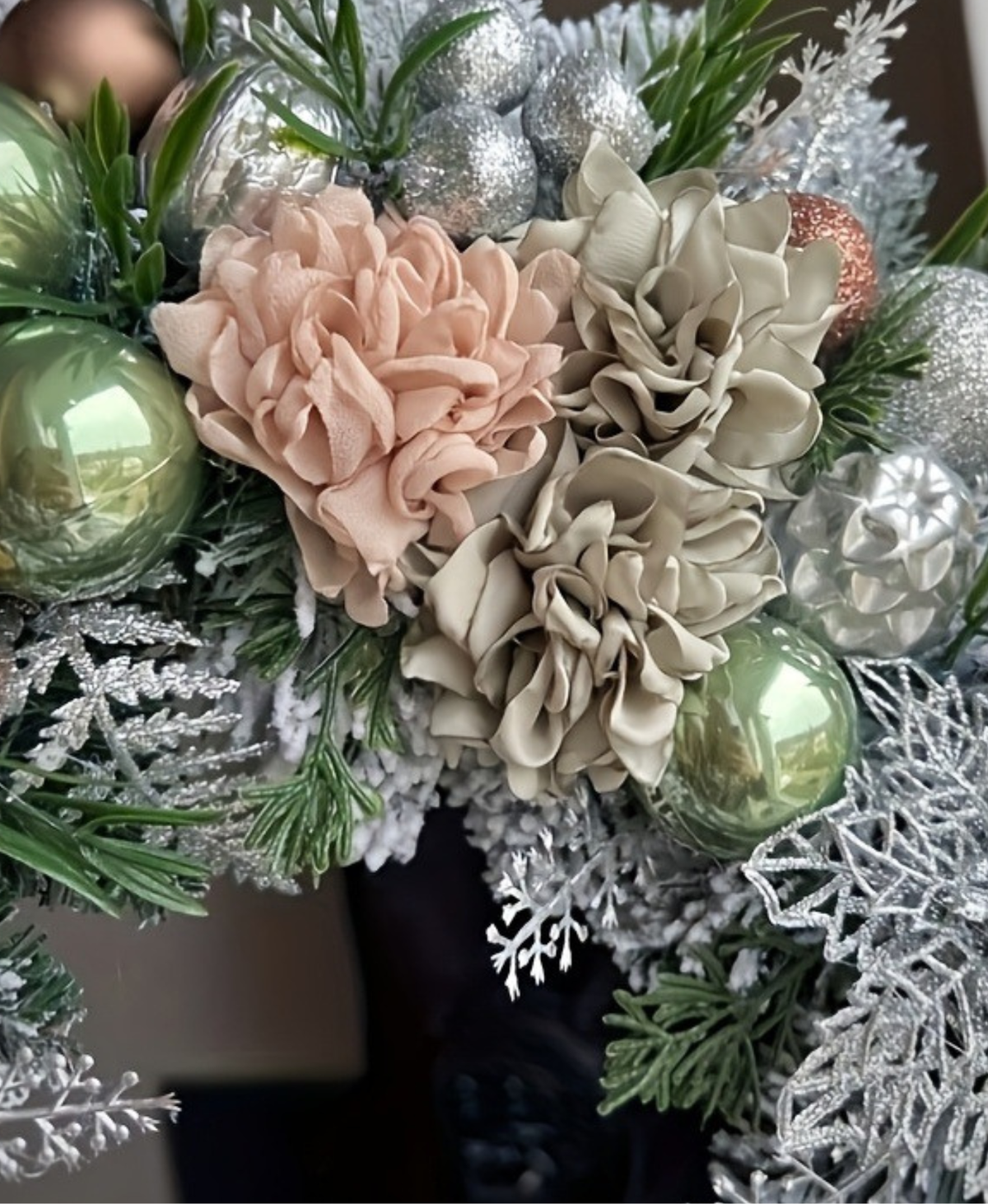 Sage Blossom Christmas Wreath
