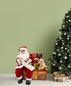 Clap-Activated Musical Santa Chest Display