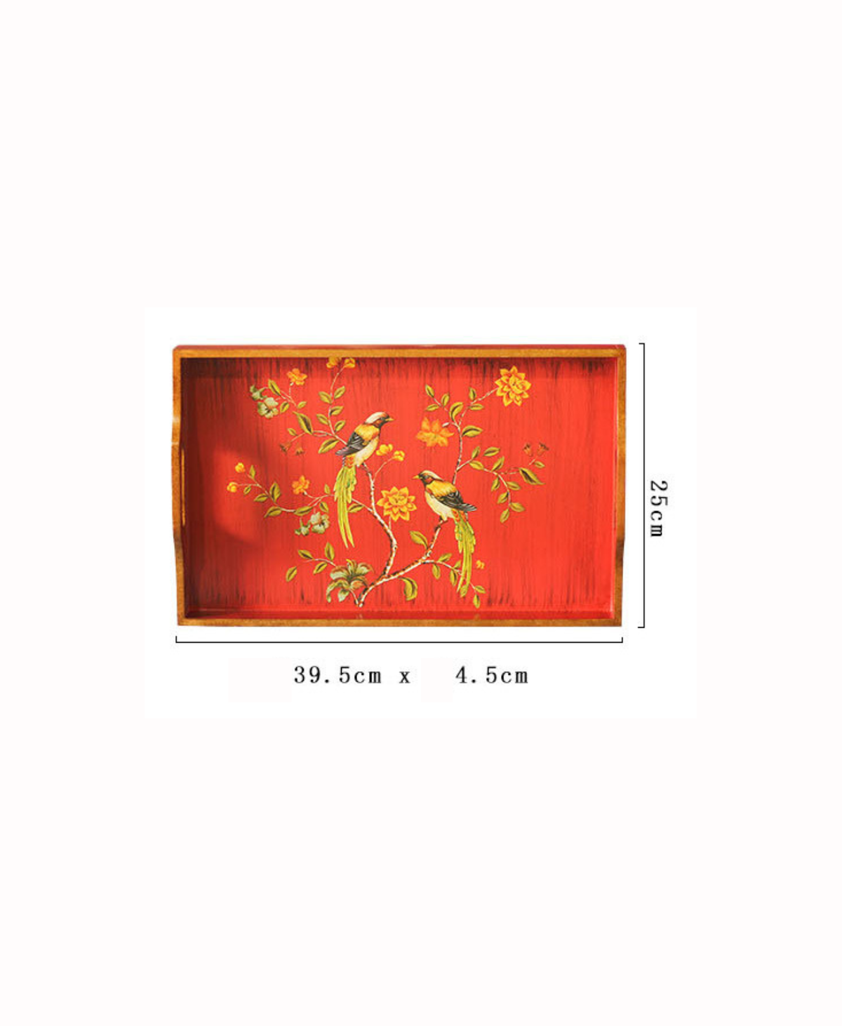 Phoenix Blossom Wooden Serving Tray