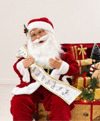 Clap-Activated Musical Santa Chest Display