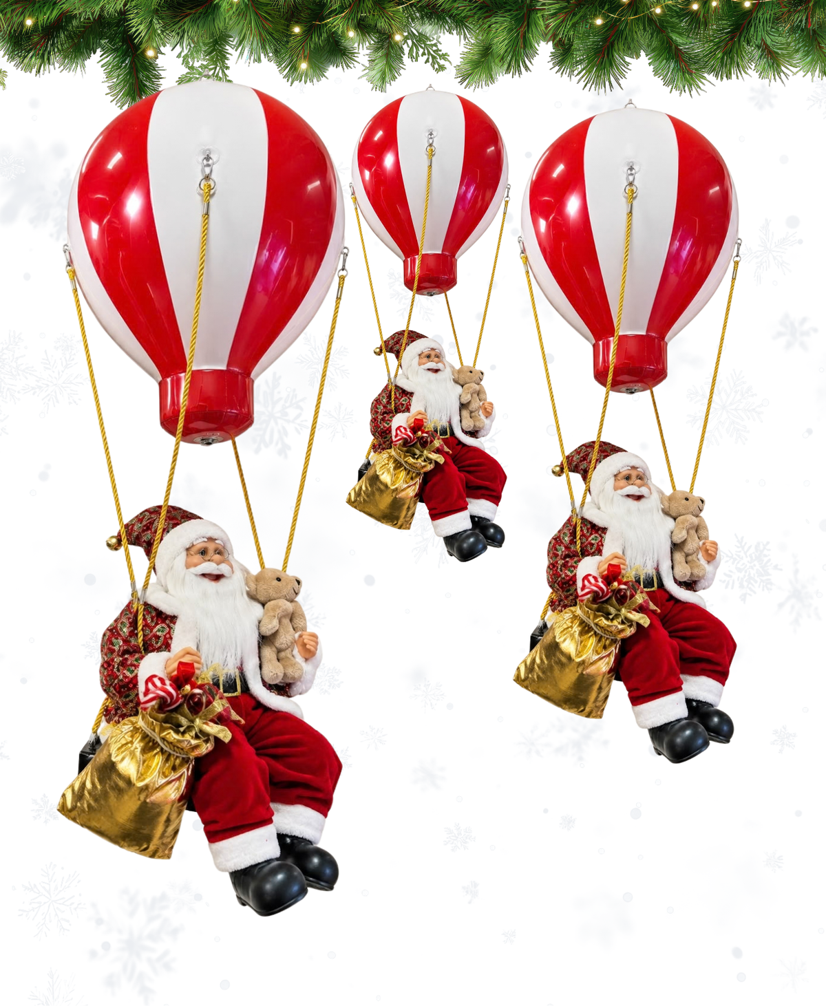 Santa’s Balloon Musical Holiday Decor