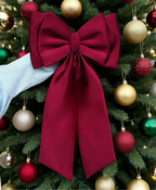 Cardinal Christmas Bow - Double Layer