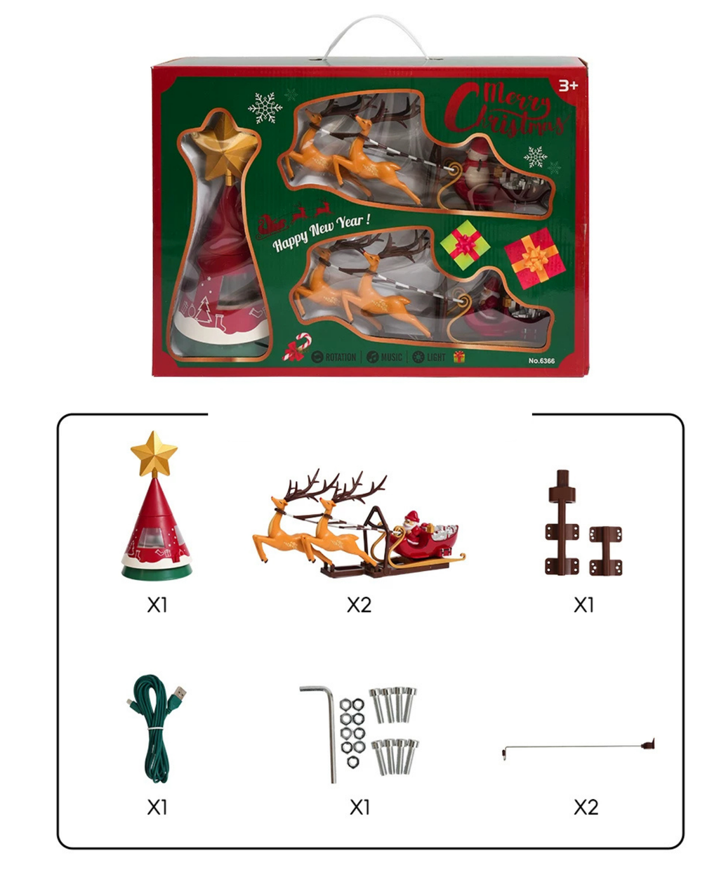 Musical Rotating Tree Topper