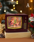 Mini Vintage Christmas TV Music Box