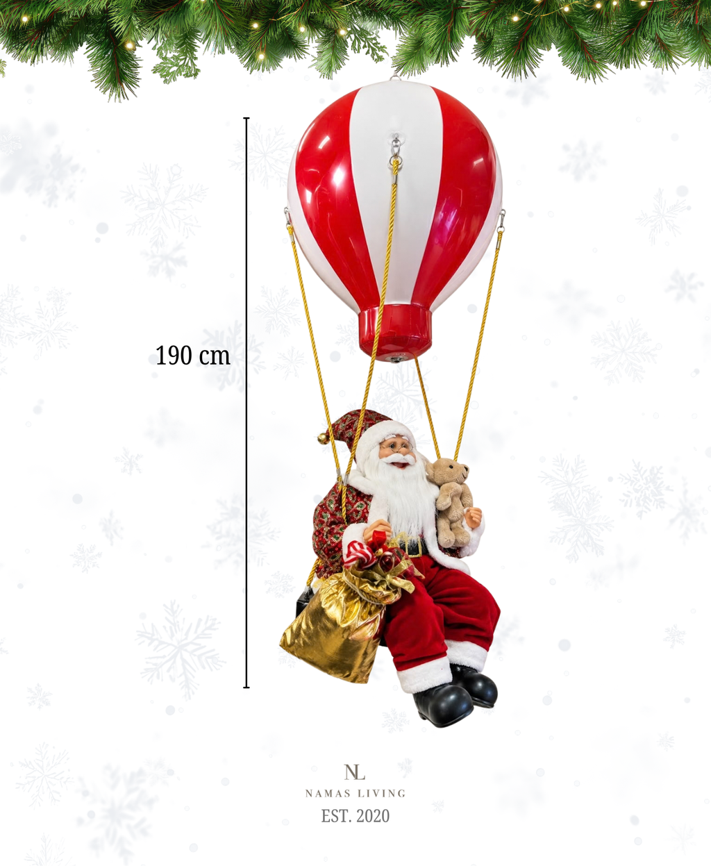 Santa’s Balloon Musical Holiday Decor