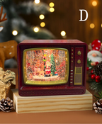 Mini Vintage Christmas TV Music Box