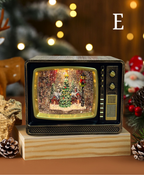 Mini Vintage Christmas TV Music Box