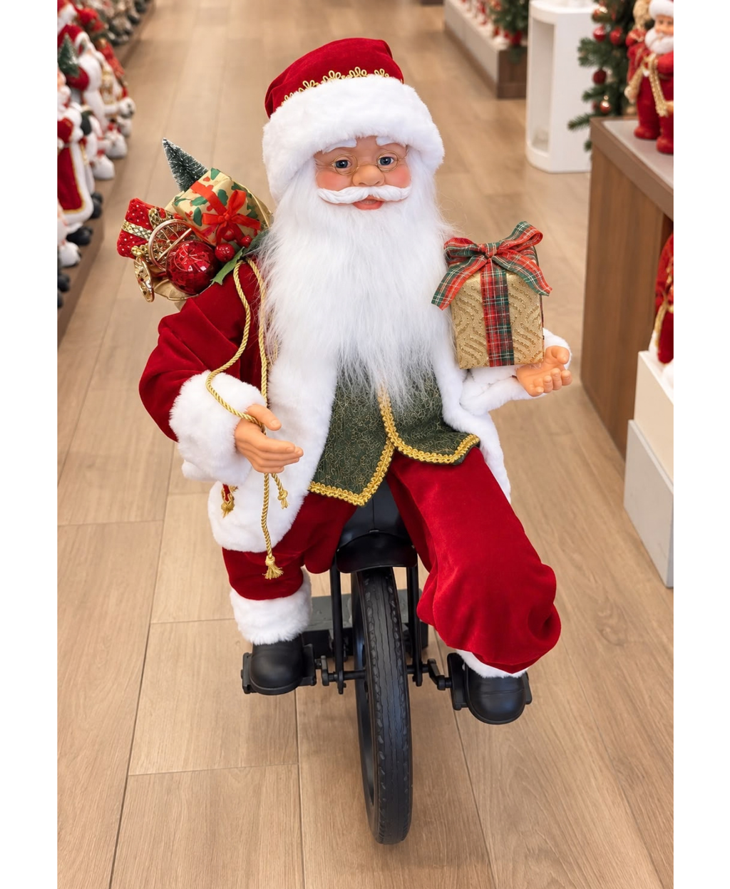 Santa Riding Musical Christmas Display