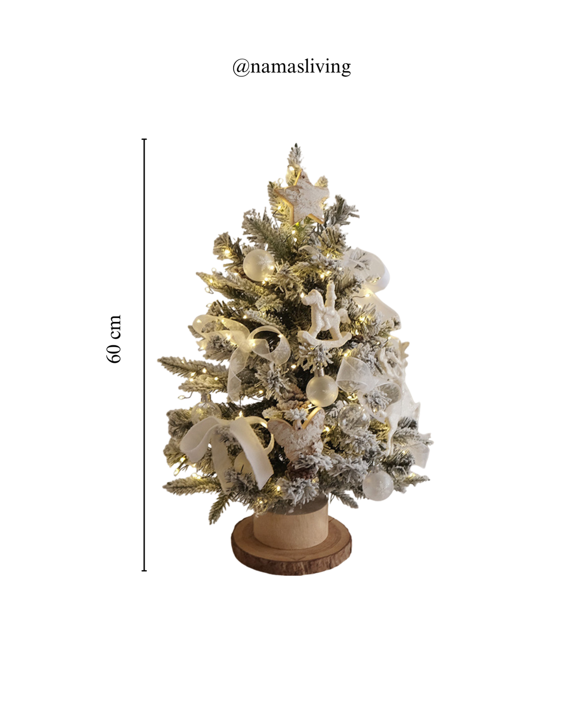 White Rocking Horse Tree with Lights