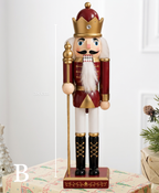 Burgundy & Gold Nutcracker - 38 cm