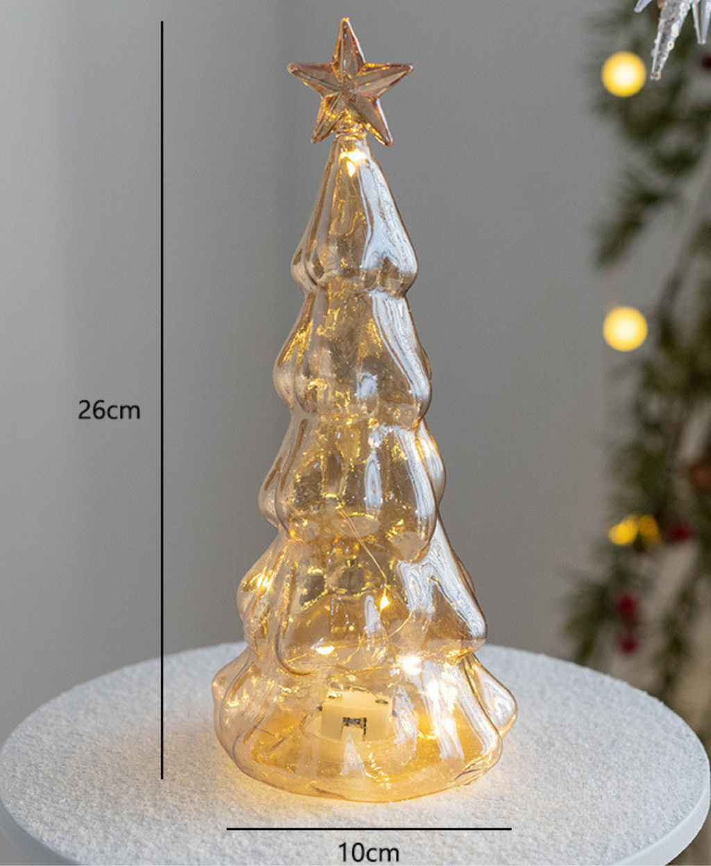 Gleaming Glass Christmas Tree Decoration