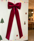 Extra Long Velvet Christmas Bow Decoration