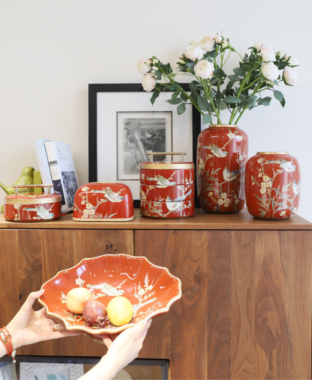Heritage Magpie & Blossom Fruit Tray