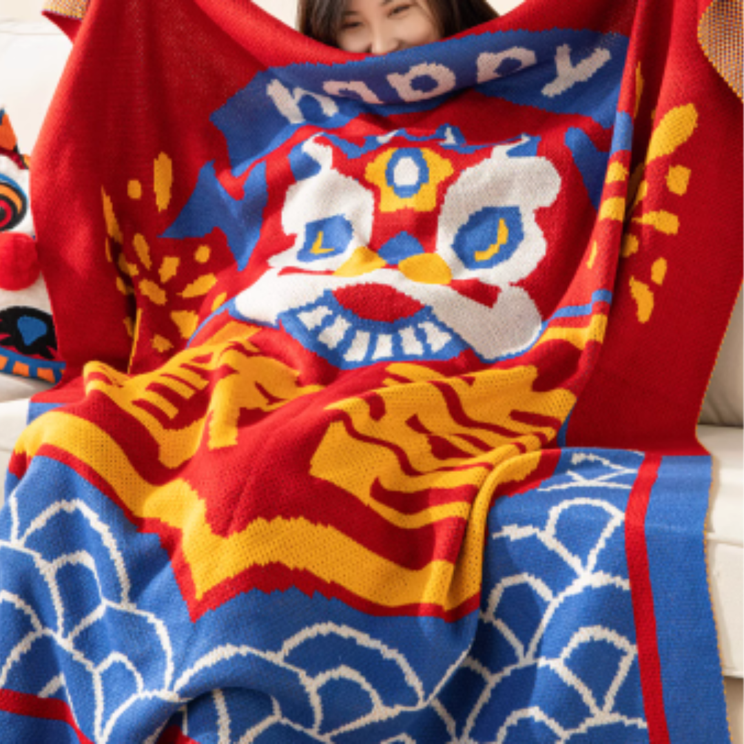 Festive CNY Throw Blanket