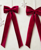 Extra Long Velvet Christmas Bow Decoration
