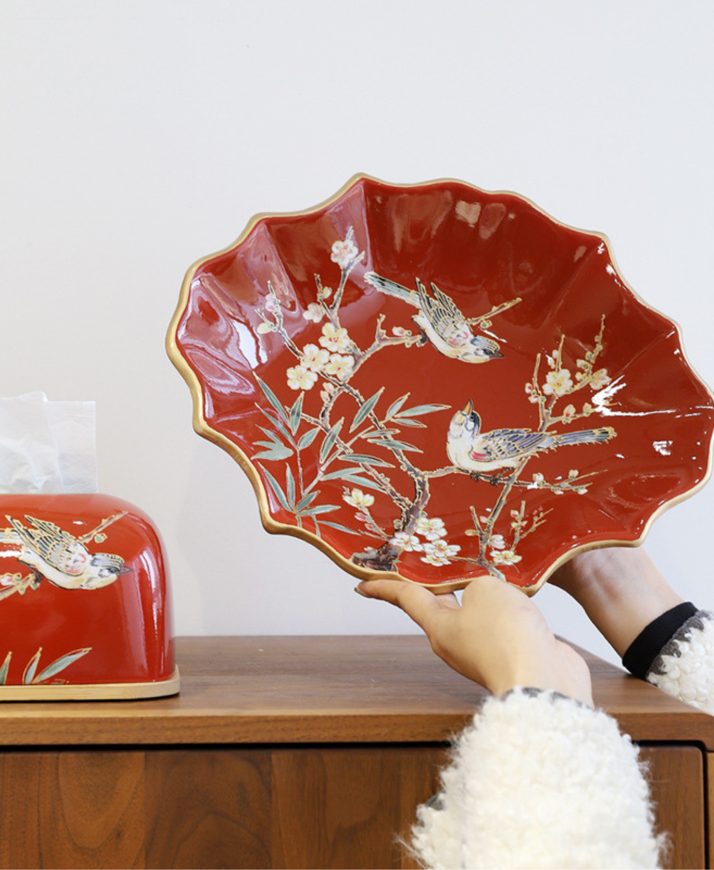 Heritage Magpie & Blossom Fruit Tray