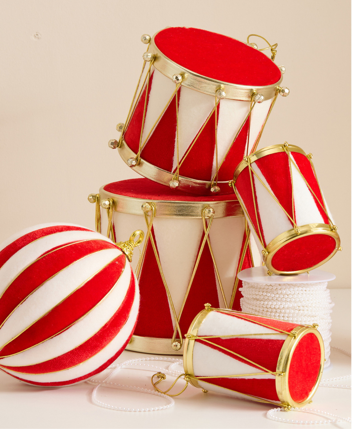 Christmas Drum Ornament Set