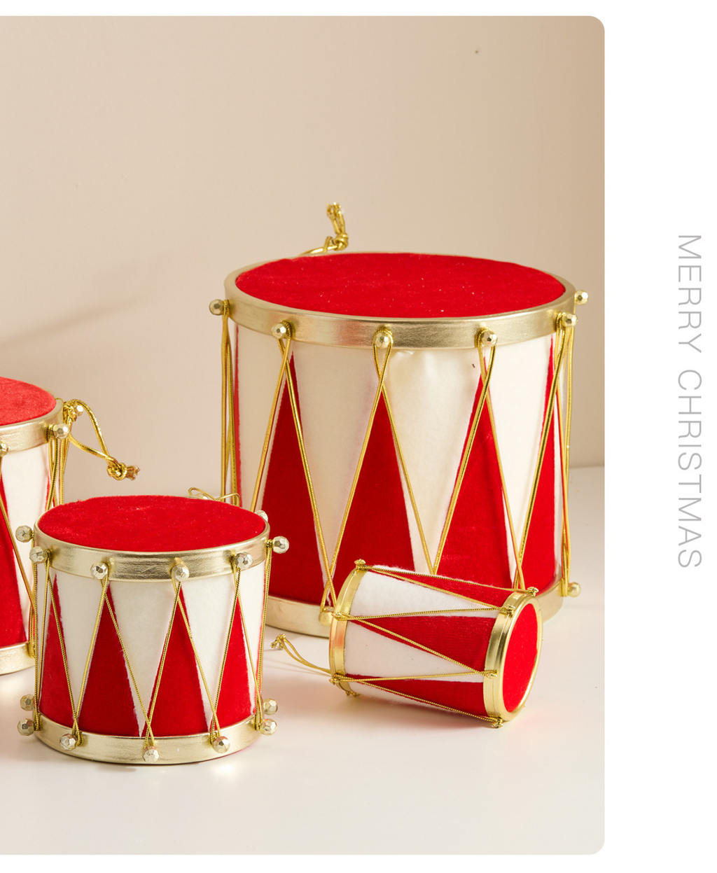 Christmas Drum Ornament Set