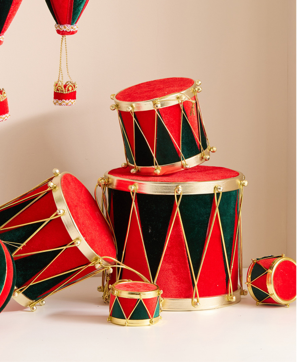 Christmas Drum Ornament Set