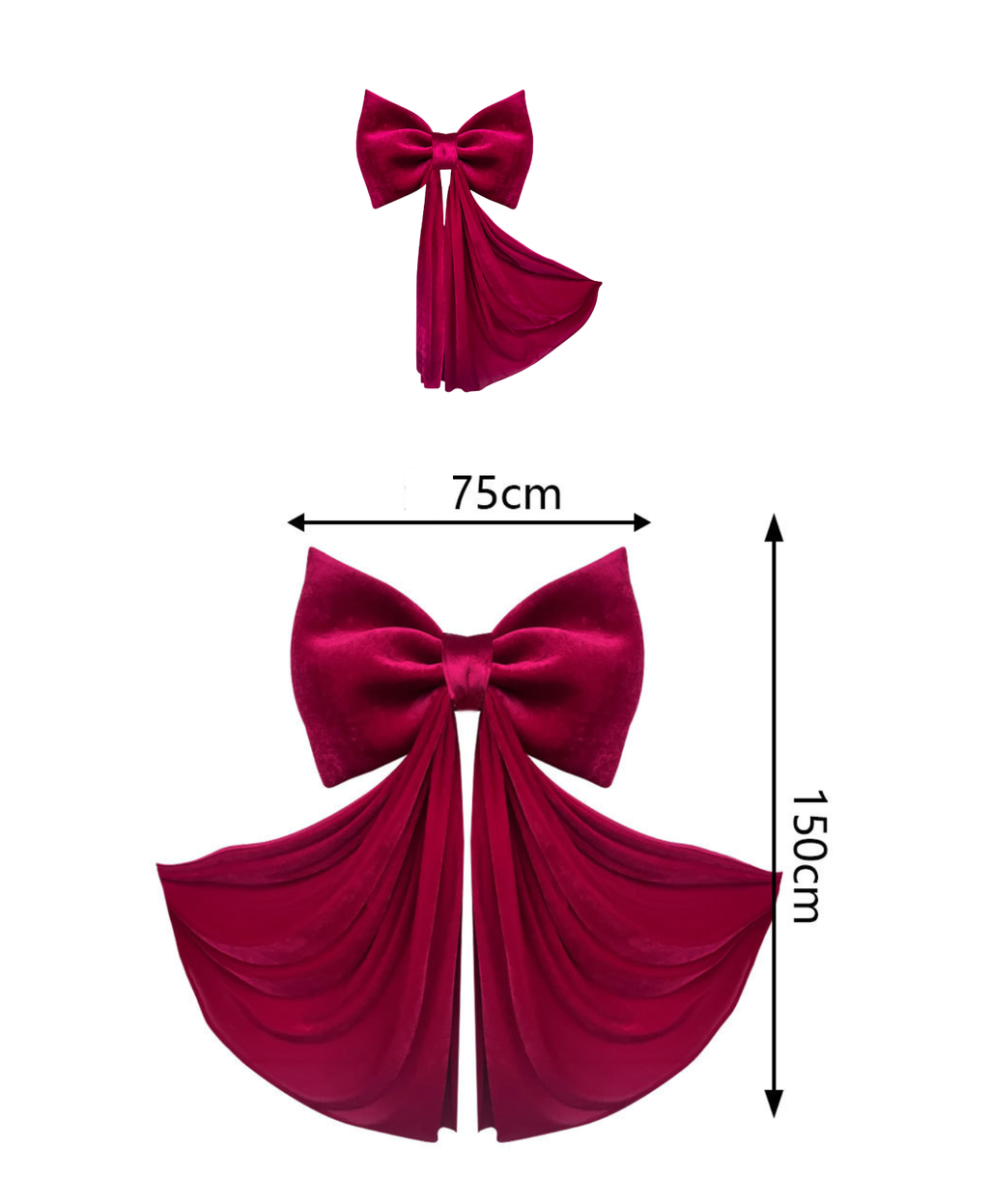 Luxury Giant Velvet Bow Decoration